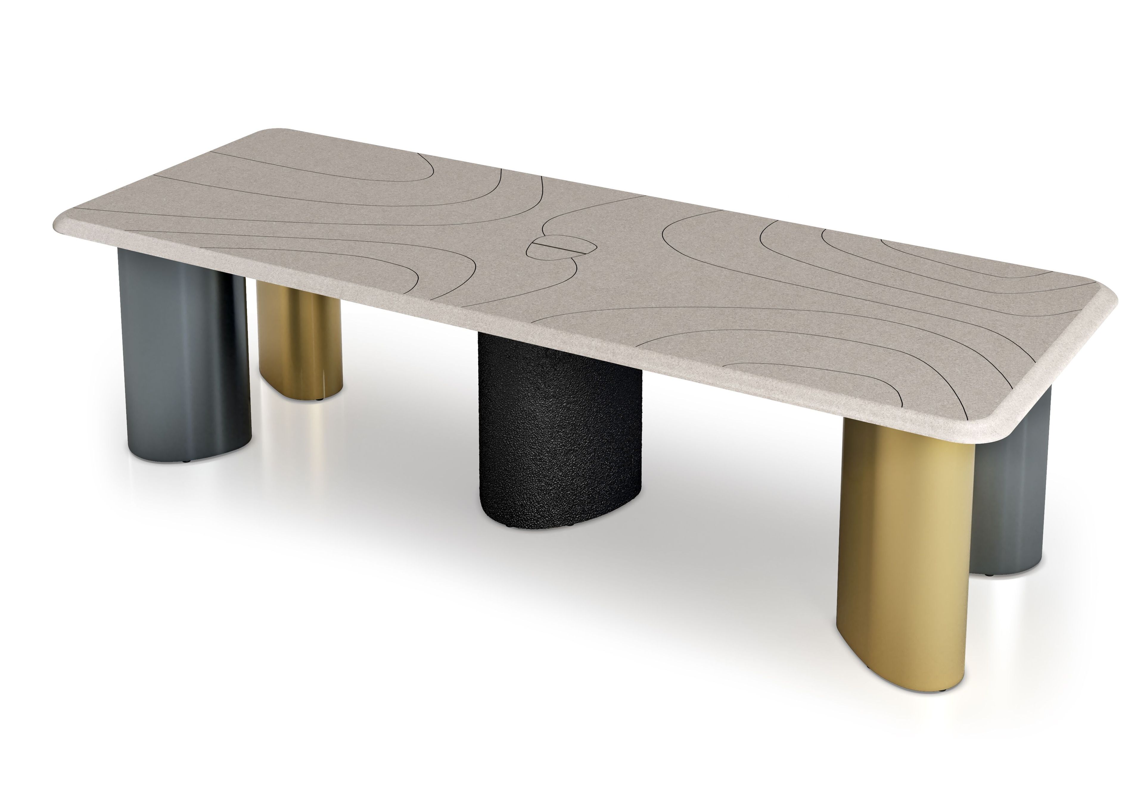 Прямоугольный стол для совещаний из МДФ Cider Edition Monolithes ARCH-00085364 - Вид №7