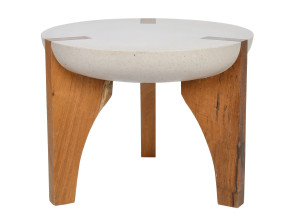 Круглый журнальный столик из волокнистого бетона