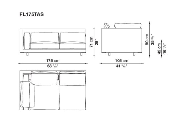 4-местный тканевый диван Maxalto FLORIUS ARCH-00068389 - Вид №2