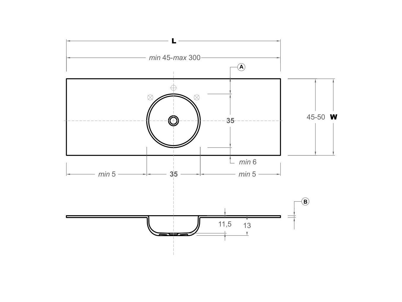 Столешница со встроенной раковиной Inbani Prime ARCH-00097340 - Вид №3