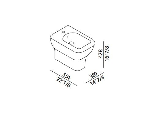 Напольное керамическое биде Agape память ARCH-00016910 - Вид №3