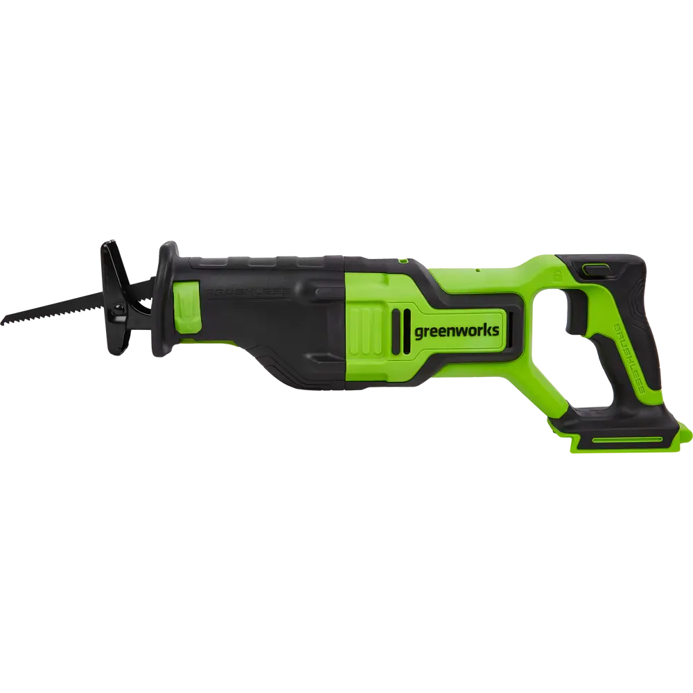 Пила сабельная аккумуляторная бесщеточная Greenworks GD24RS, 24 В Li-Ion, без АКБ и ЗУ 84916214 STLM-2178913  - Вид №1