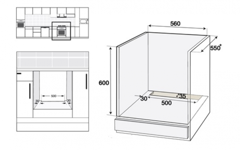 9225923 Электрический духовой шкаф SCHTOFF Decor 900 черный STDN-0045631 - Вид №6