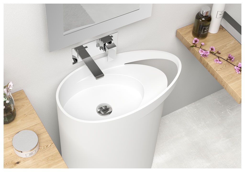 V25 Накладная раковина на столешницу  овальная Aquanet  - Вид №2