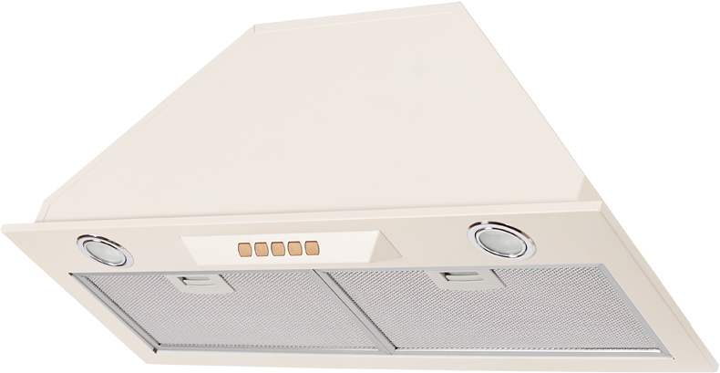 INLINEA 72 C Встраиваемая вытяжка, ширина 72 см, отвод/рециркуляция, 650 м3/час, электронное управление, 3 скорости, галогенное освещение 2х20 вт, анодированный алюминиевый жироулавливающий фильтр,таймер, угольный фильтр с6с (опция), 42-56 дб, цвет бежевы Santreyd 