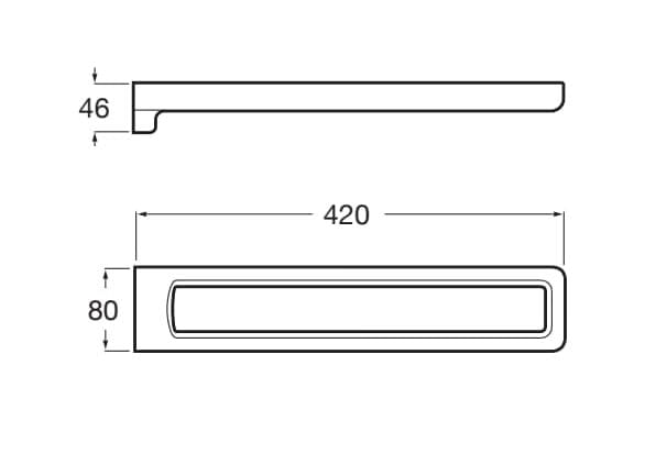 Металлический двойной держатель для полотенец Roca время ARCH-00057042 - Вид №9