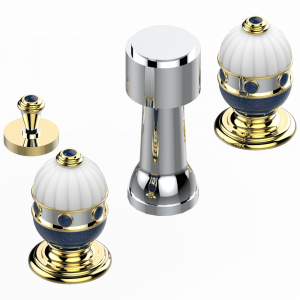 A1T-207KA Смеситель для биде KOHLER с вакуумным прерывателем Thg-paris Cheverny с лазуритом Хром/золото