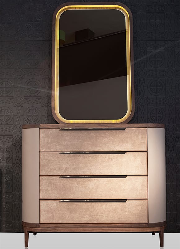 Деревянный и кожаный комод Mobi ARCH-00047298 - Вид №1