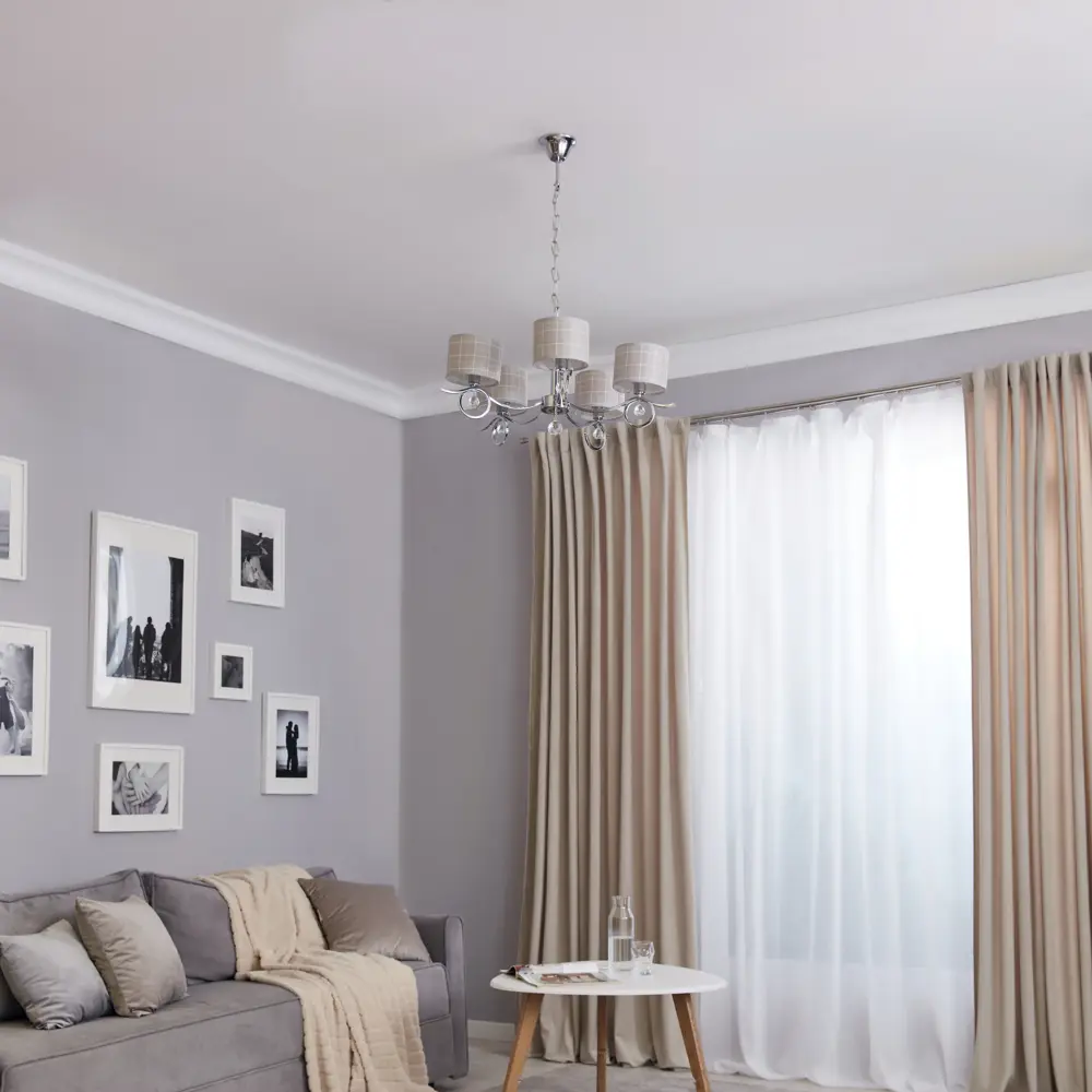 Люстра Freya Aurora: 5-рожковая потолочная в хроме и сером 89168090 STLM-0079383 - Вид №9