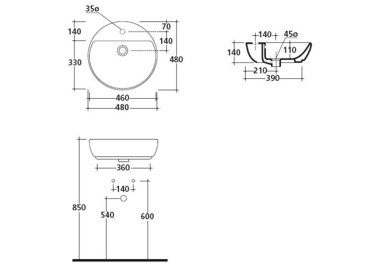 Керамическая круглая столешница Galassia EDEN ARCH-00066401 - Вид №4