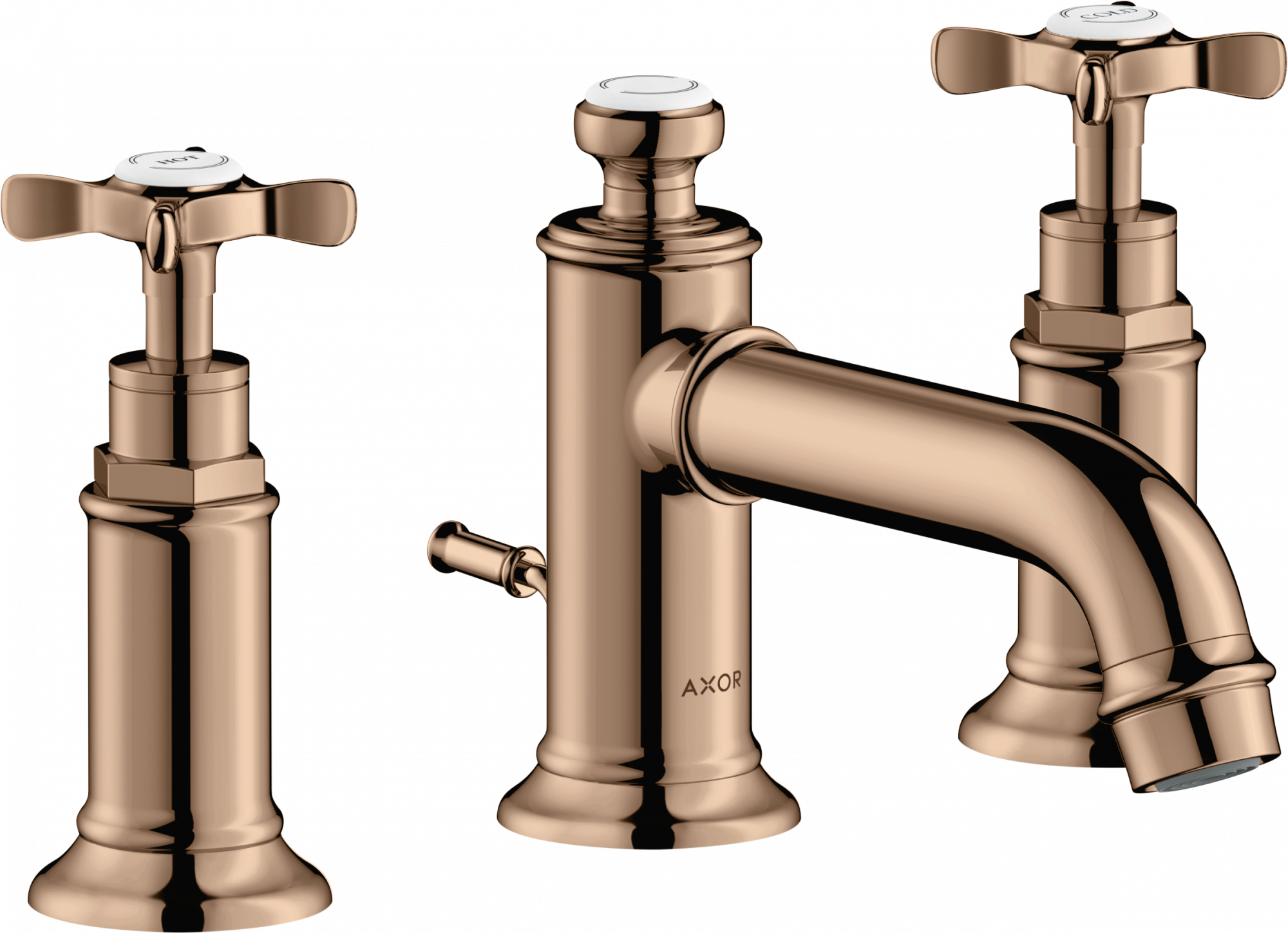 16536300 Смеситель для раковины 30 на 3 отверстия с поперечными ручками и сливным гарнитуром AXOR MONTREUX