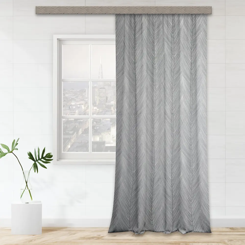 Штора на ленте «Полосы» 200x260 см цвет серый WITERRA STLM-2036005 - Вид №5