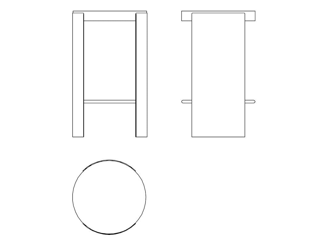 Металлический и деревянный табурет Naturedesign Origin ARCH-00035222 - Вид №4