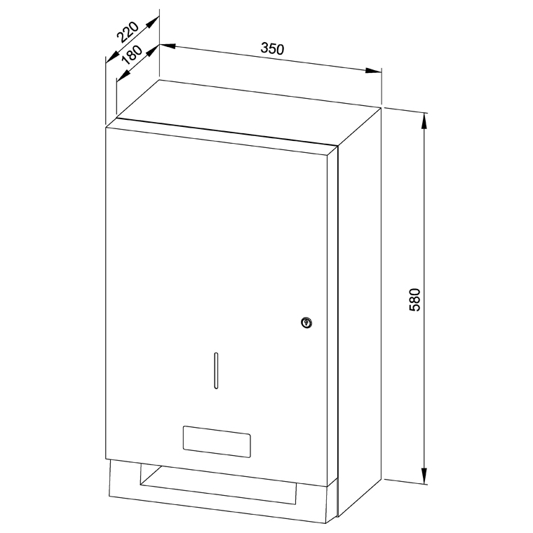 728470 Электронный диспенсер рулонов бумаги с питанием от трансформатора WP1600 WAGNER_EWAR A-LINE Wagner Ewar  - Вид №1