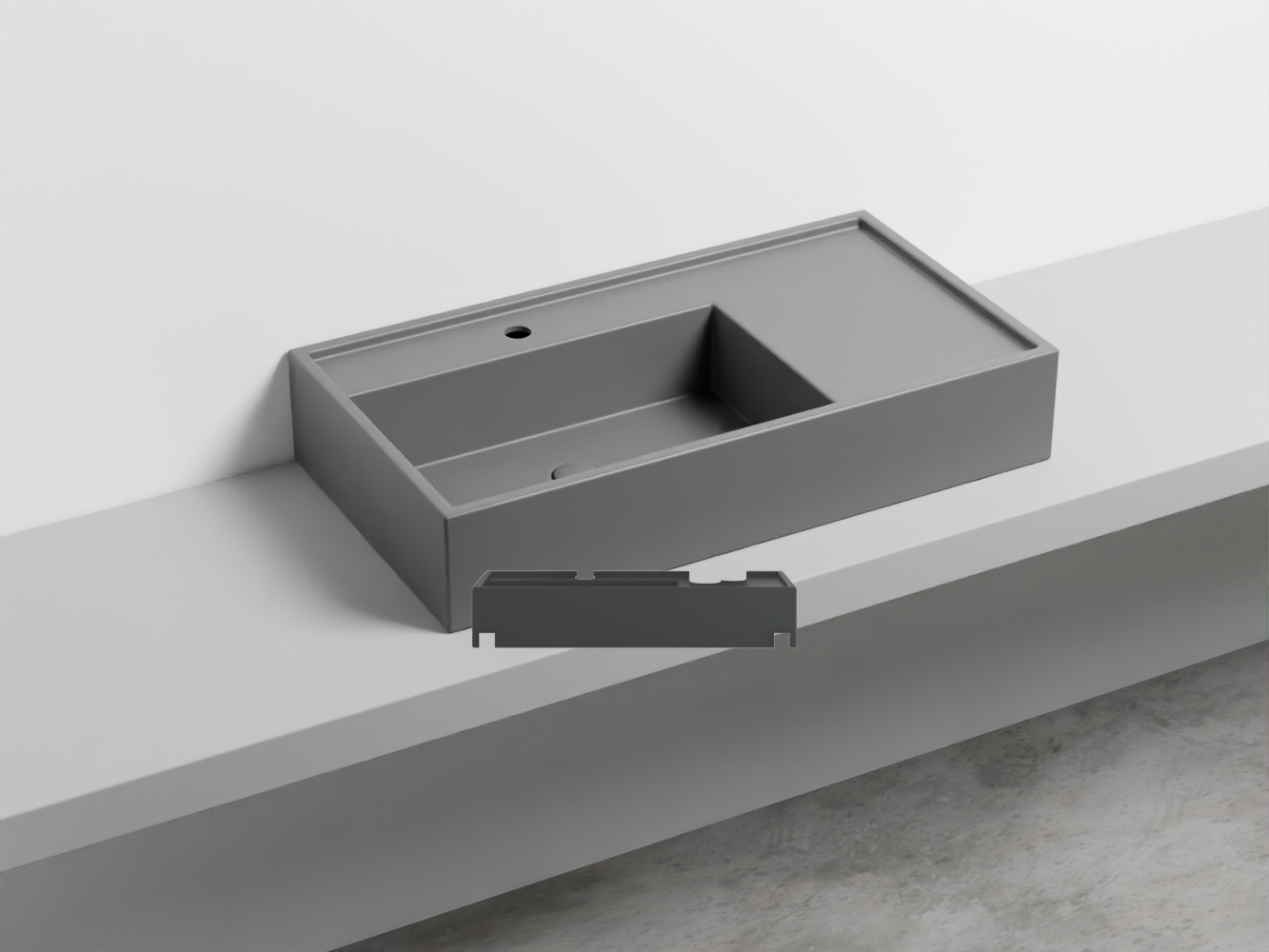 PNLA85-BA Керамическая раковина на одно отверстие 85 cielo Plinio Ceramica Cielo