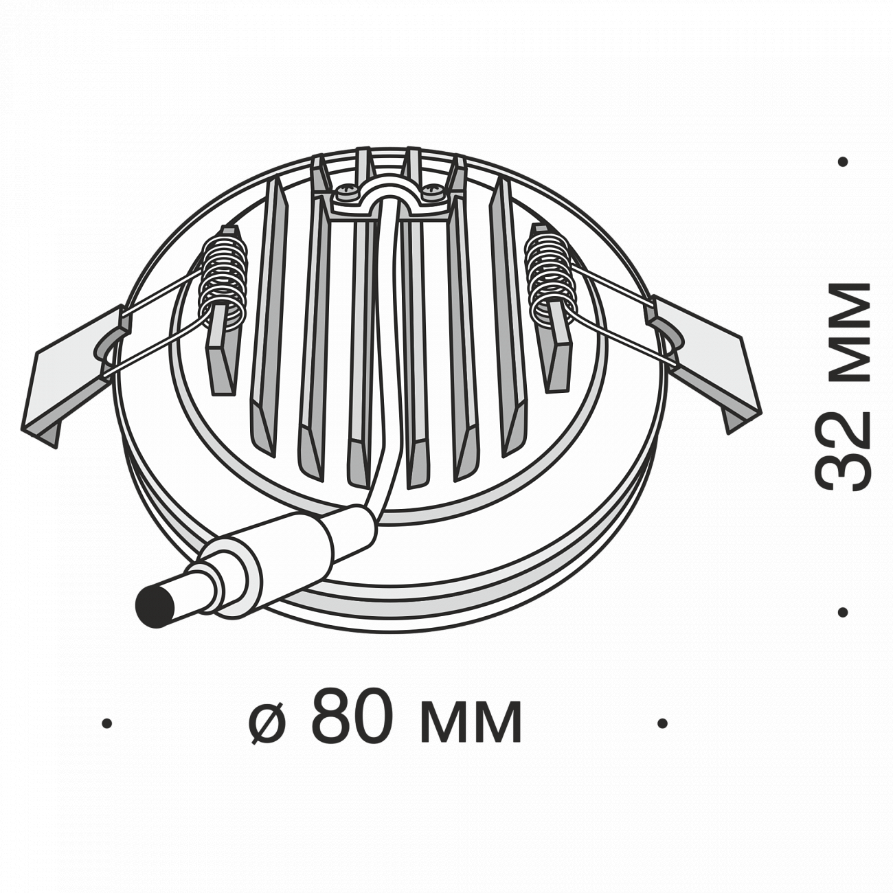 Встраиваемый спот белый круглый Technical Phanton 7W4 TECHNICAL DOWNLIGHT 00-3957166 Белый  - Вид №3