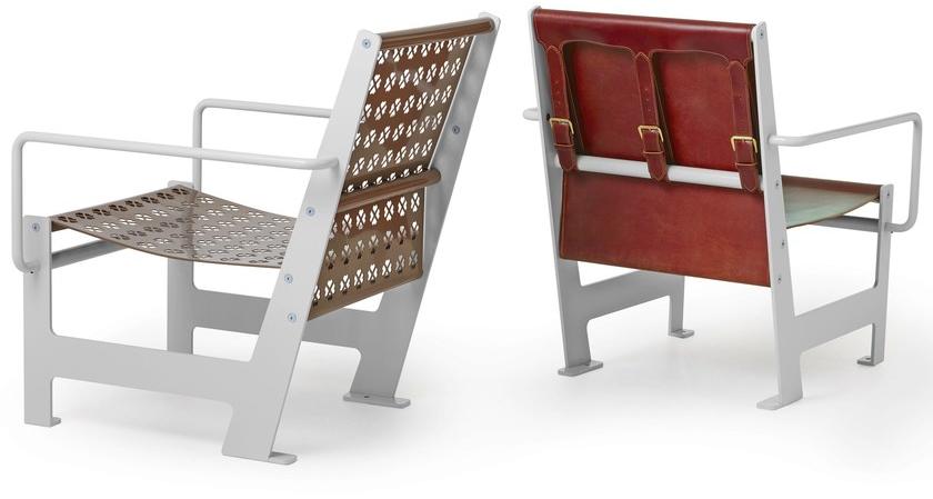 Nola Industrier Садовое кресло из стали с подлокотниками Low/high sun-id-1442851 - Вид №1