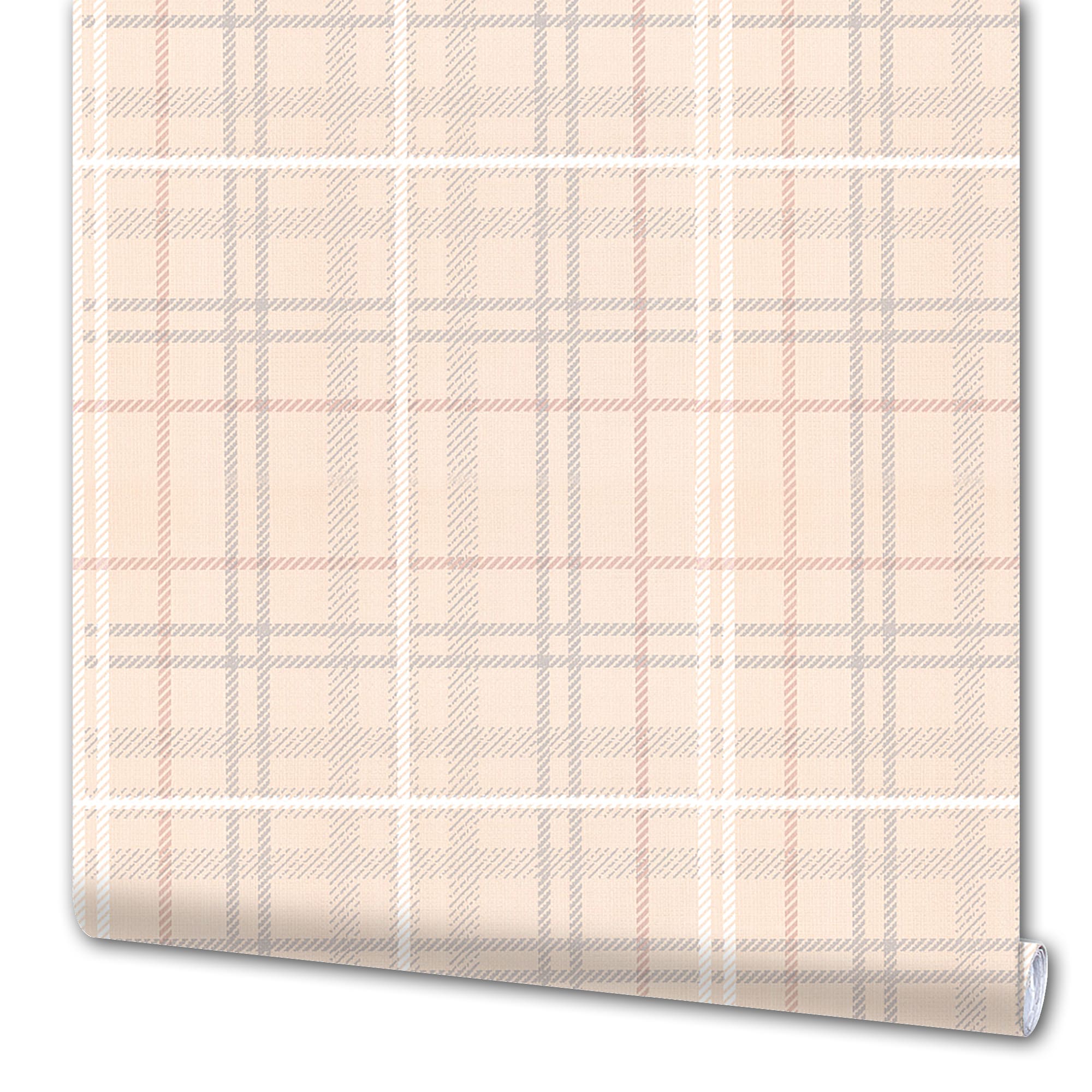 82045422 Обои бумажные оранжевые 0.53 м 303-02 Д14 Клетка Santreyd 