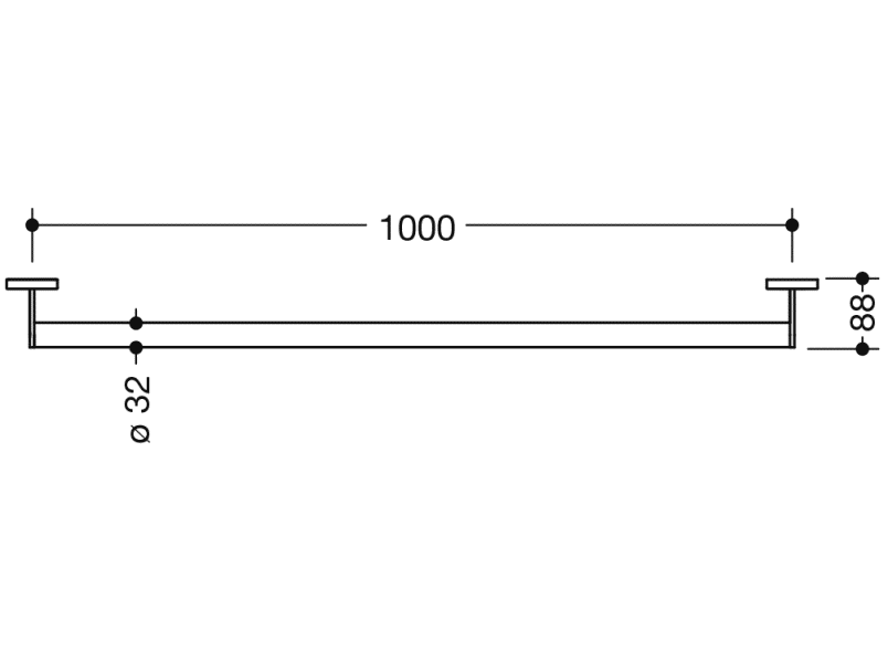 900.36.007XA ручка для захвата HEWI System 900 - Вид №1