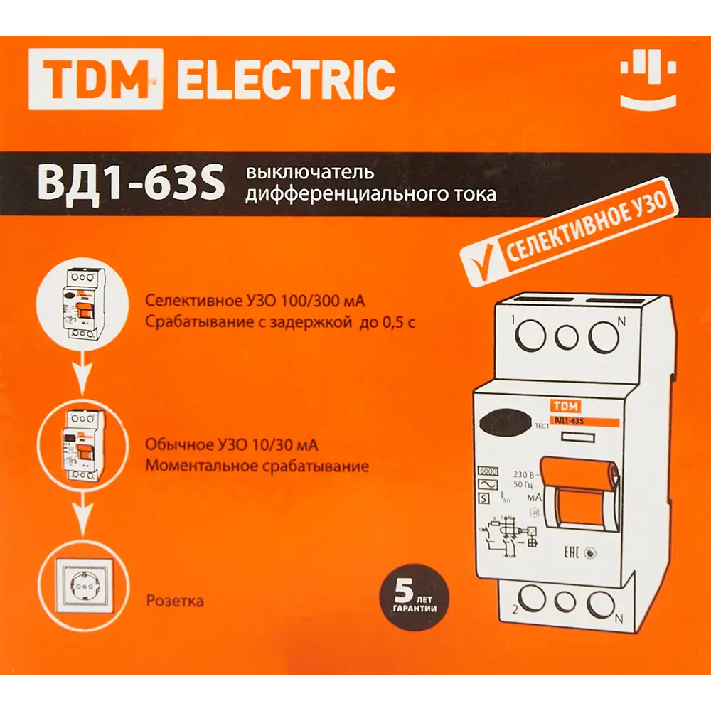 УЗО TDM Electric ВД1-63S - защита от перепадов напряжения для электрощитов 84399437 STLM-0049221 - Вид №5