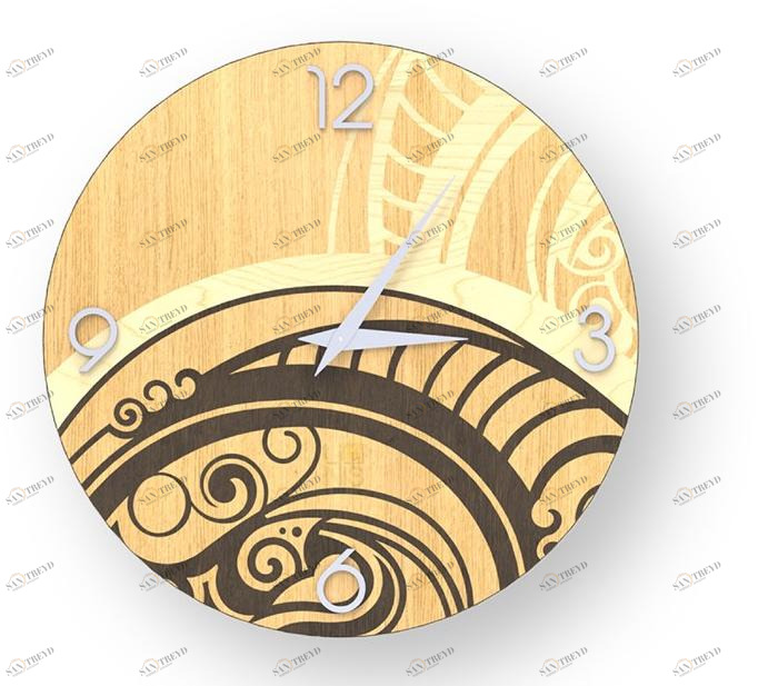 LIGNIS® Настенные часы из инкрустированного дерева Dolcevita abstract 10.002 / 10.080