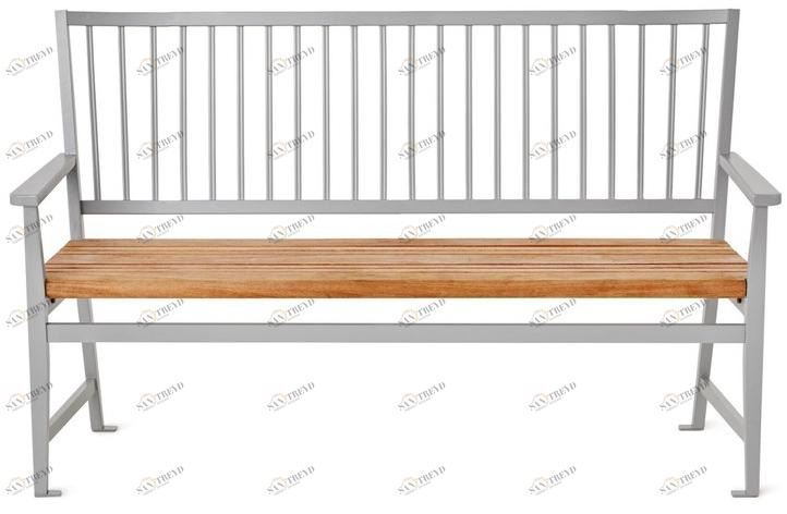 Nola Industrier Скамья из литого под давлением алюминия со спинкой sun-id-1494854