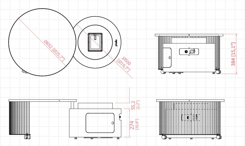 Отдельно стоящий газовый камин Planika MOON ARCH-00109907 - Вид №16