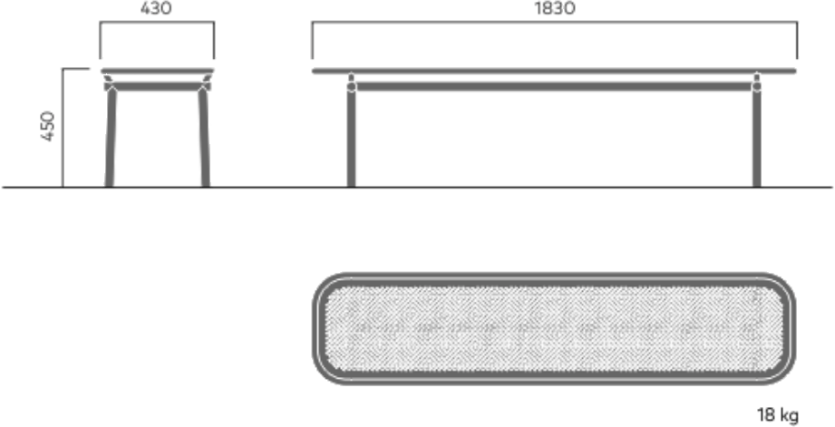 VESTRE Скамейка из оцинкованной стали Pop sun-id-1402077 - Вид №5