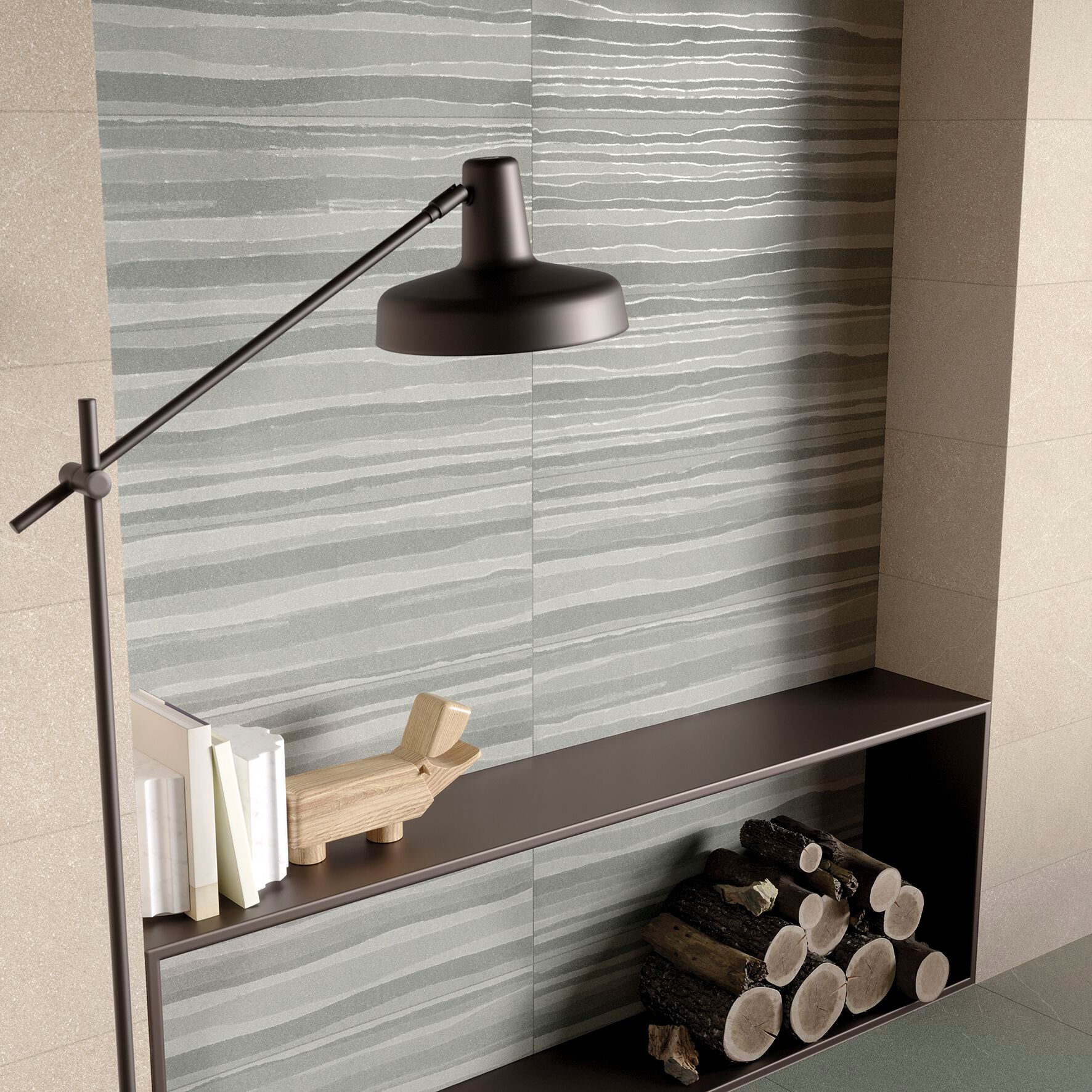 Пол / керамогранит с эффектом цемента MARINER Limeblend 30x90 ARCH-00076733 - Вид №3