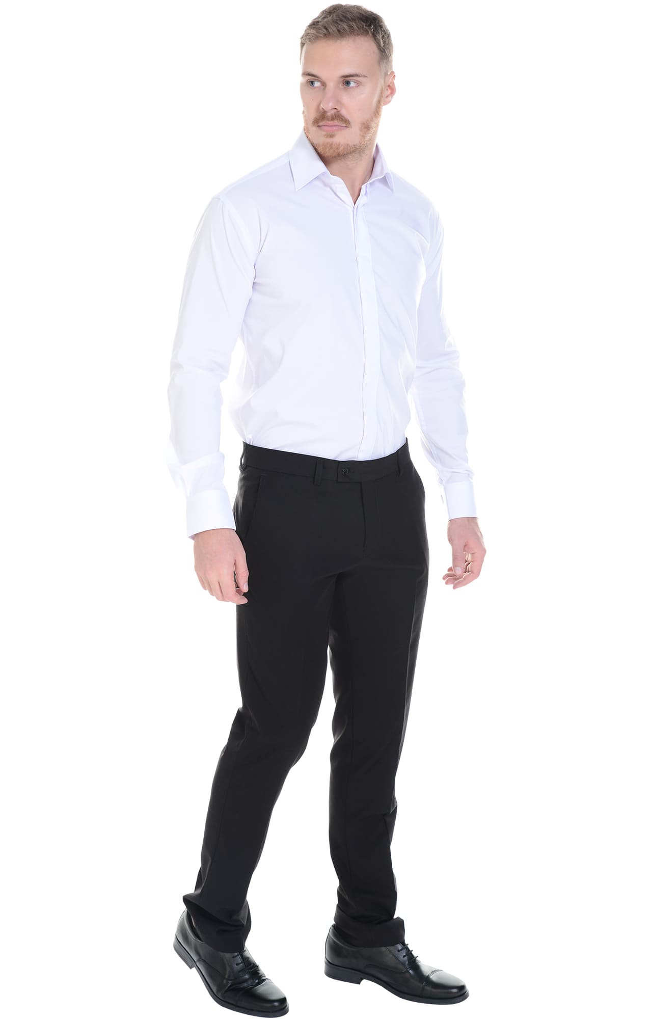 62470 Рубашка мужская  white El-Risto  Корпоративная одежда  размер 45/182-188  - Вид №26