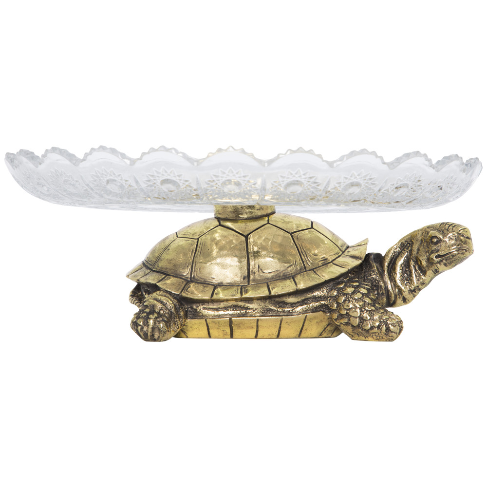 52096 Фруктовница-конфетница Черепаха - 7 Бронза BOGACHO 4627179657246