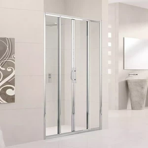 Двери в нишу 122 см LUNES 2A Novellini LUNES с серебристым профилем