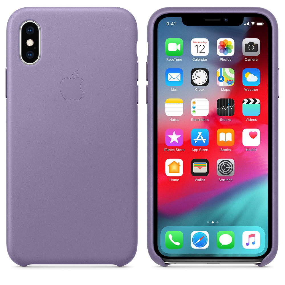 MVFR2ZM/A Iphone xs leather case - lilac Apple Santreyd  - Вид №2