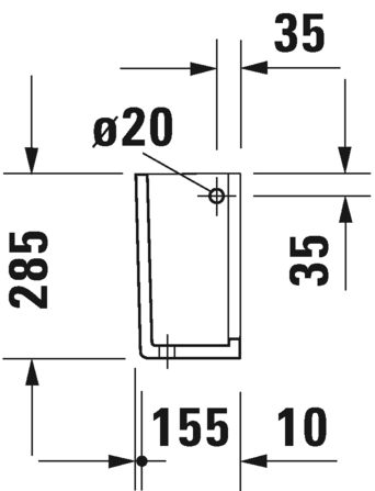 0865180000 Полупьедестал для раковины овальная Duravit Starck 3 - Вид №4