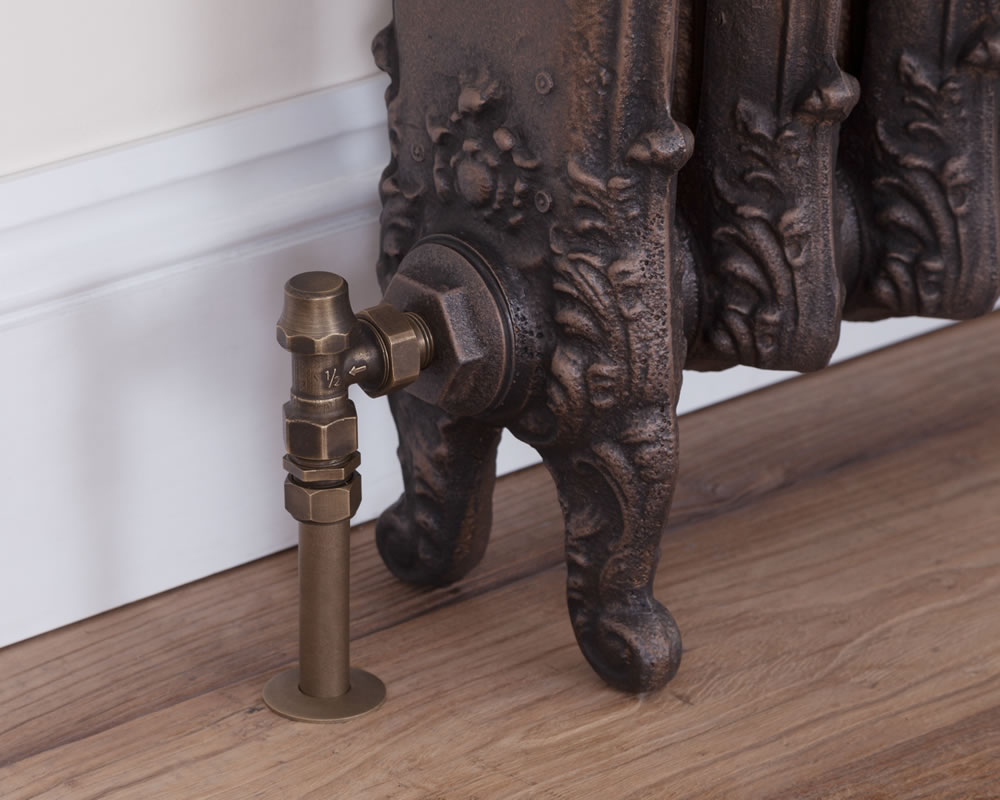 LD098 Дроссельная заслонка 15 мм впускной ручной клапан радиатора (античная латунь) Сarronheating  - Вид №3