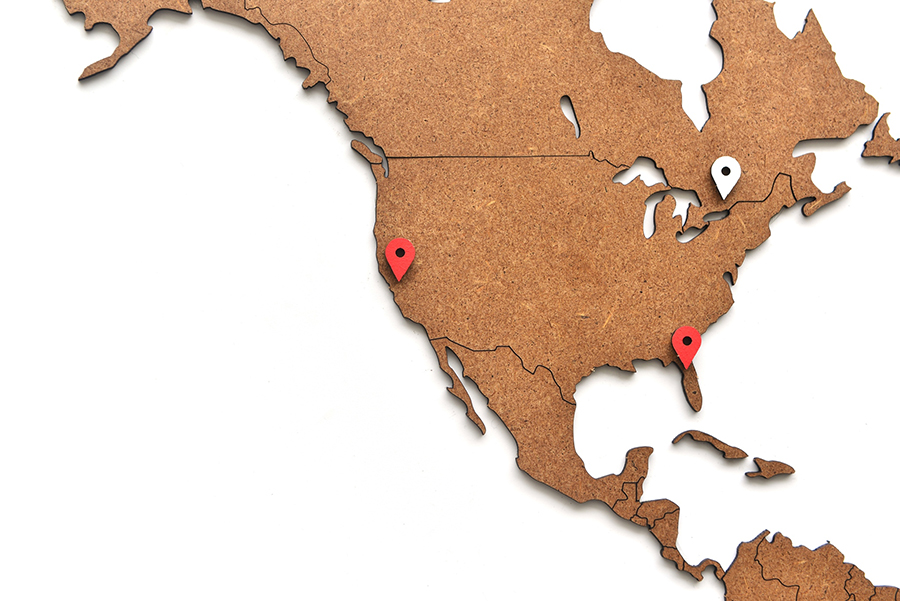 19-03 Карта-пазл wall decoration, 90х54 см, коричневая Mimi  - Вид №3