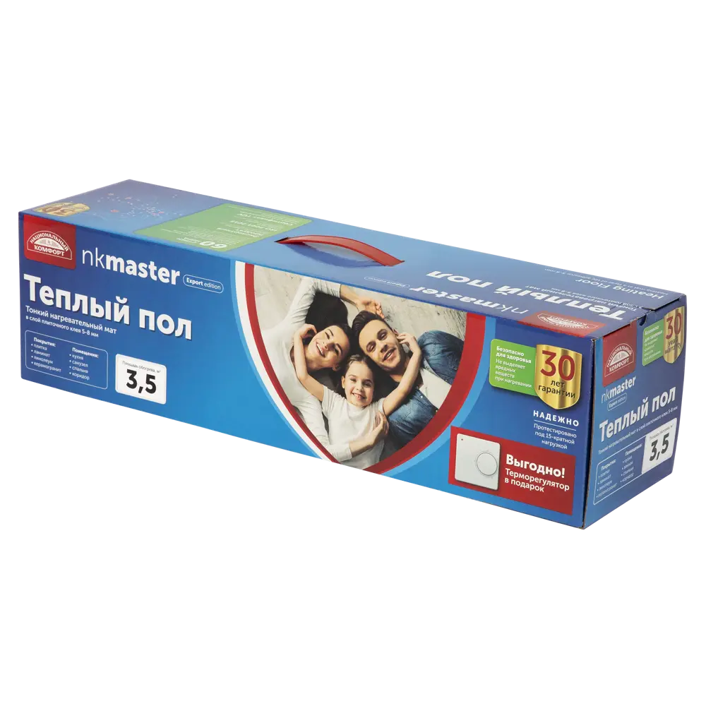 Нагревательный мат для теплого пола Теплолюкс Национальный Комфорт 3.5 м², 525 Вт STLM-2010136 - Вид №4