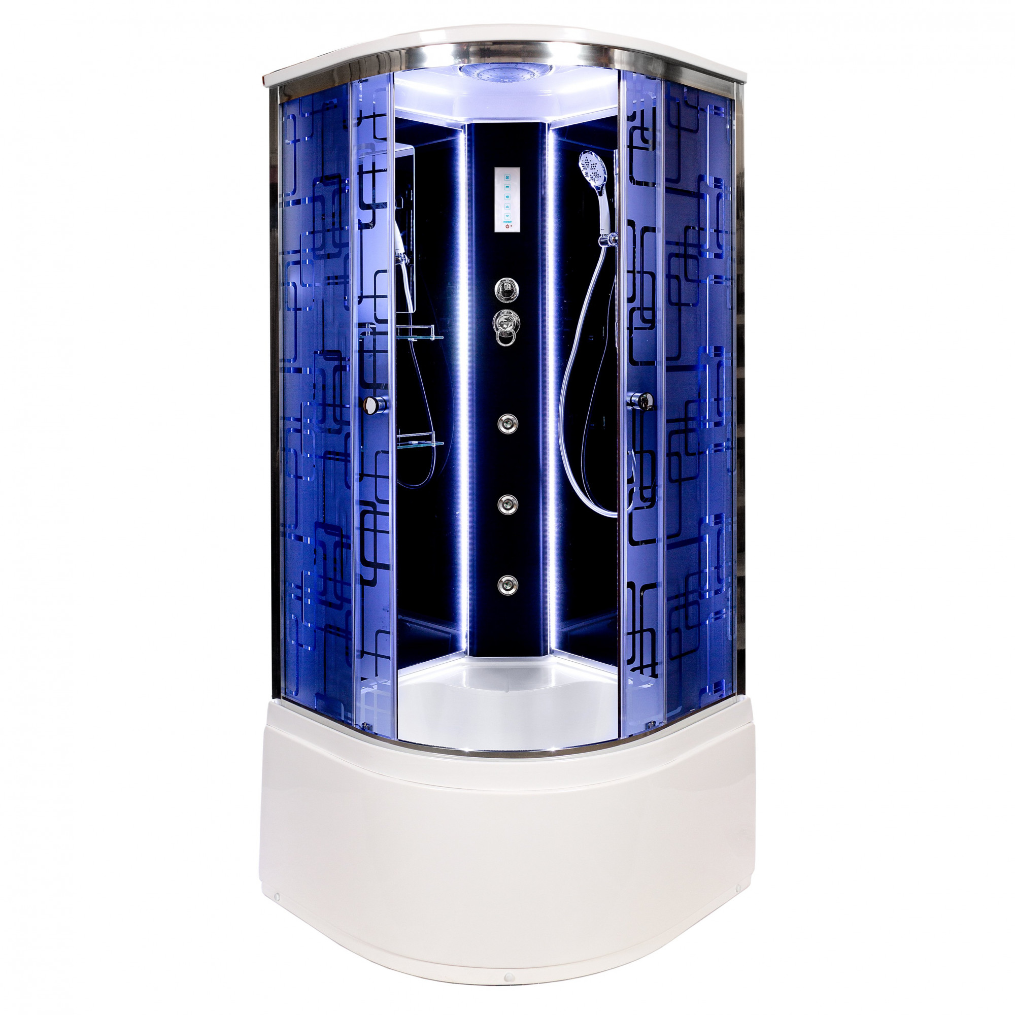 ЕМ1511 R N LED Душевая кабина DETO Серия EM BМ4590 LED с гм. BLACK