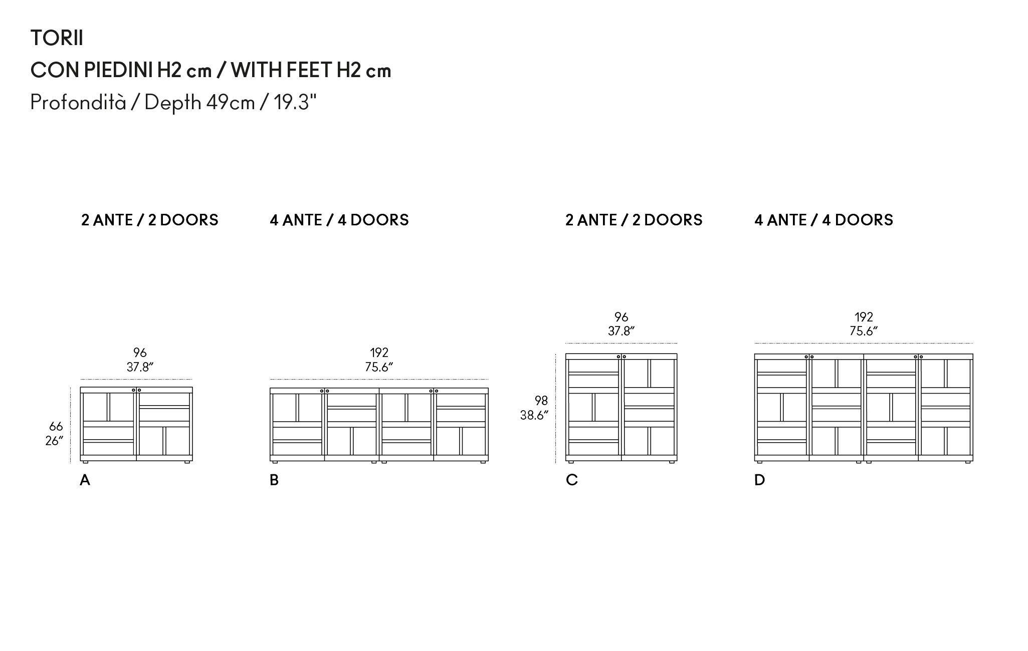 Wood and glass sideboard with integrated lighting Casamania & Horm Torii ARCH-00098110 - Вид №4