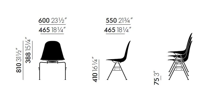 Штабелируемый стул для конференций из полипропилена VITRA Eames Plastic Chair ARCH-00088166 - Вид №1