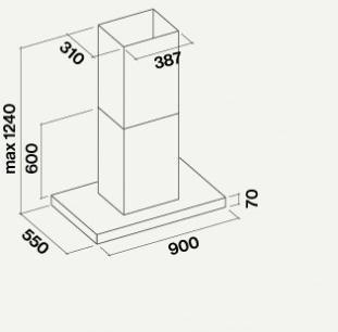 Настенная вытяжка из нержавеющей стали с активированным углем Silence - nrs Santreyd sun-id-1432277 - Вид №4