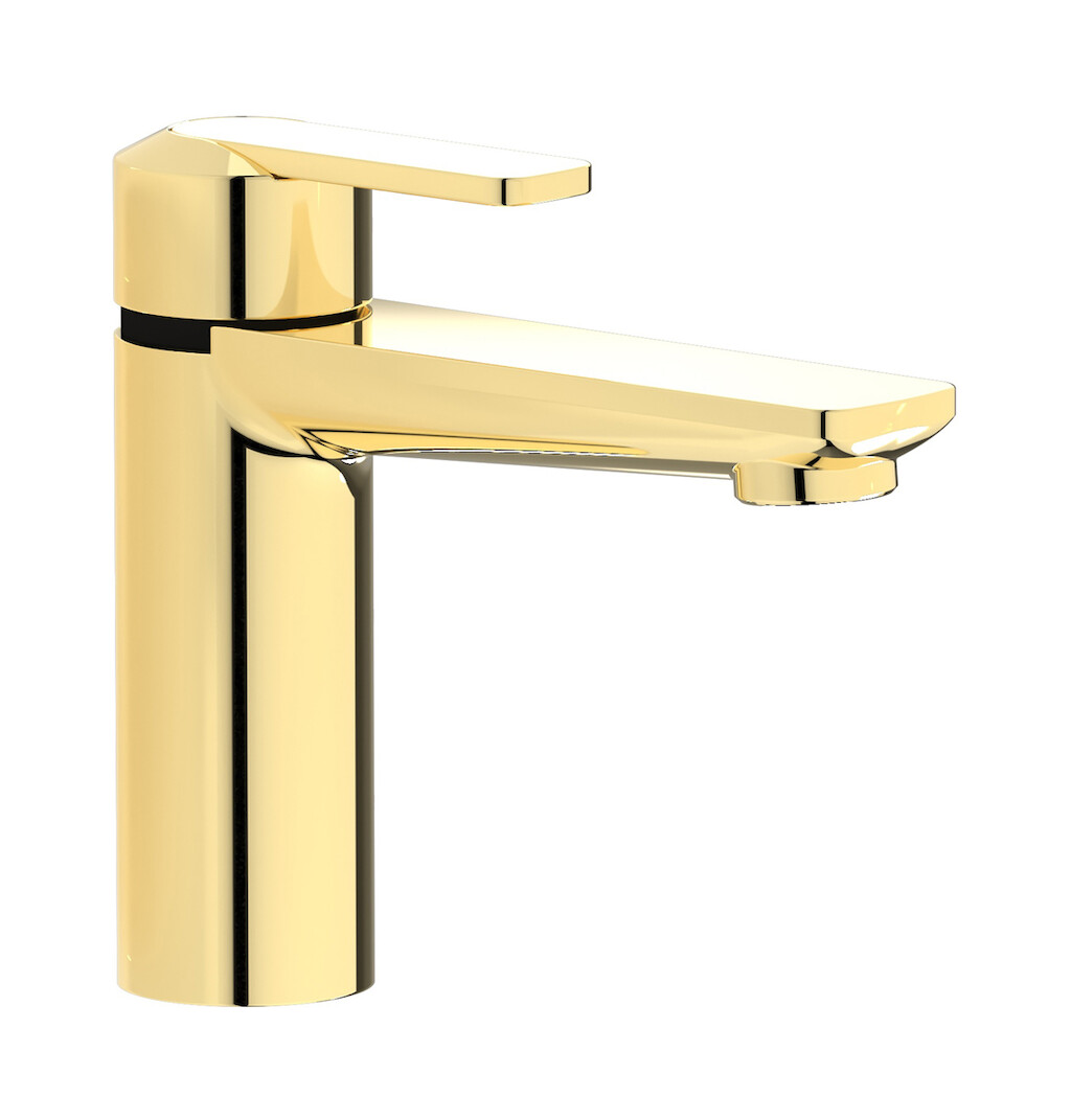 Смеситель для раковины на 1 отверстие в комплекте с донным клапаном WE ARE IB c6200ii Pale Gold C-67