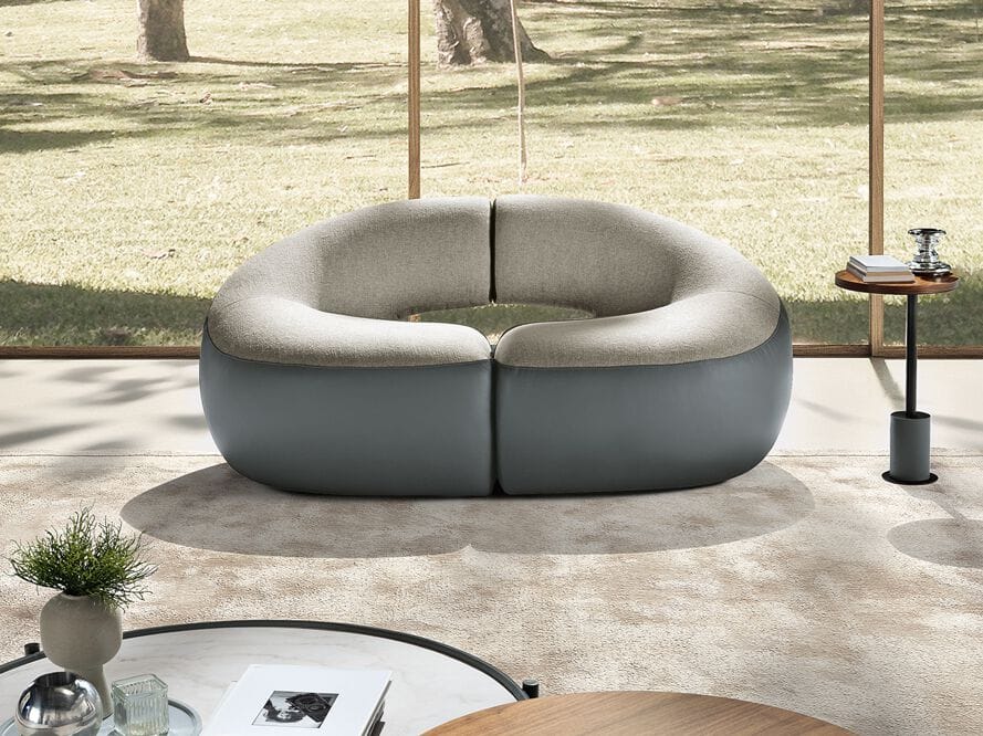 Тканевое кресло с подлокотниками и кожей Max Divani ABBRACCI ARCH-00067523 - Вид №4