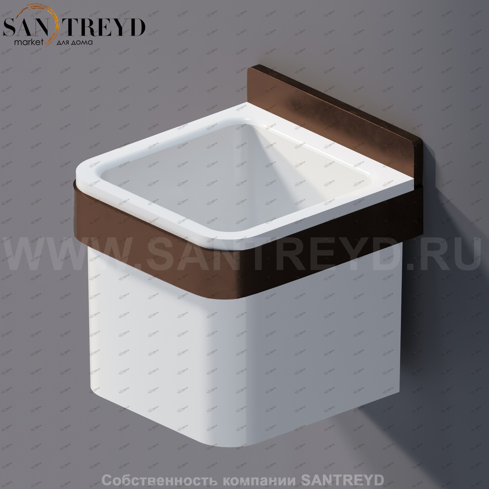 Agape MEMORY Держатель для зубных щеток белый в темном бронзовом каркасе AMEM853BRZ