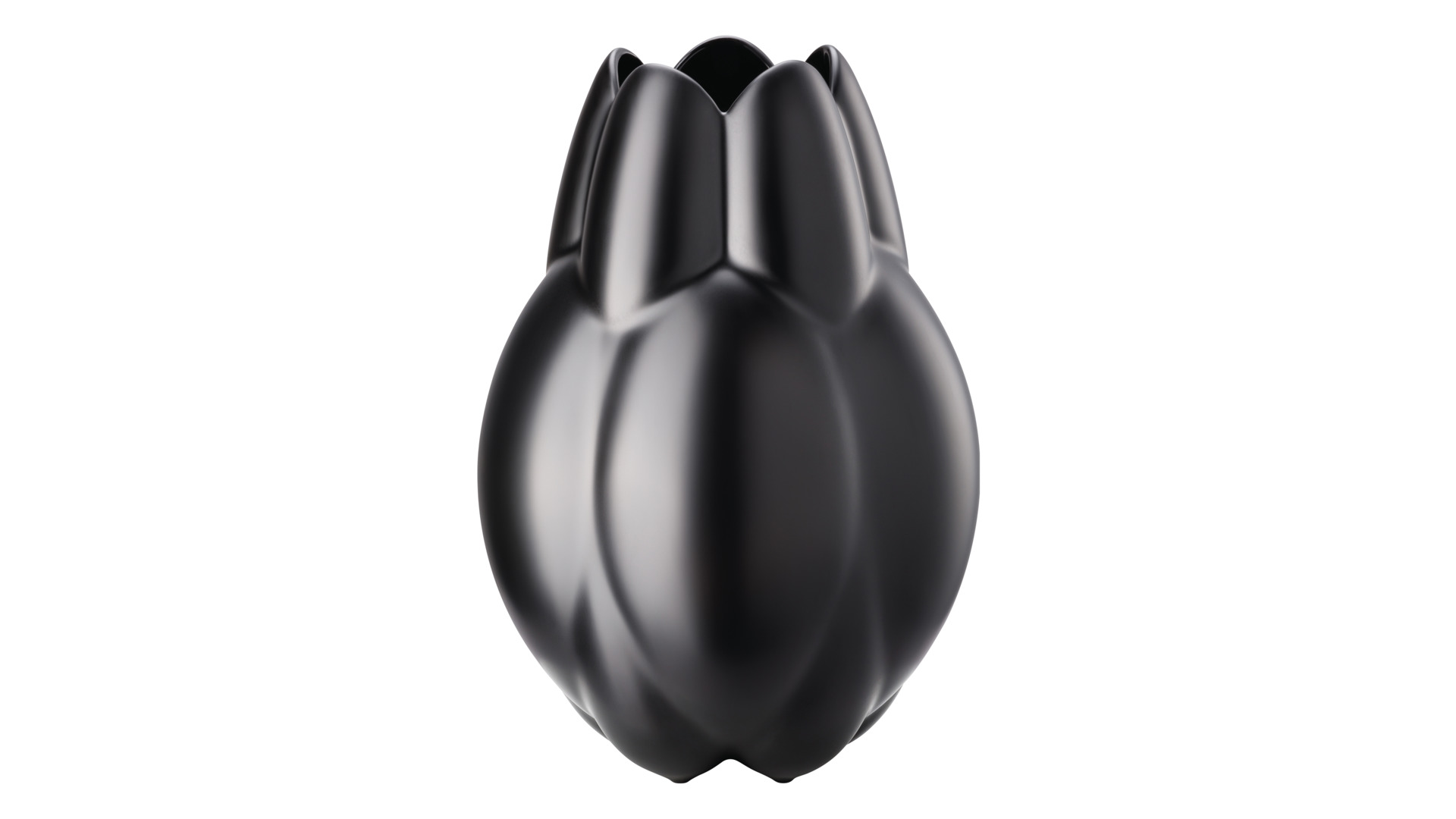 10640553 Rosenthal Ваза Rosenthal Суть 20см, фарфор, черная, матовая (Седрик Раго) Фарфор  - Вид №1