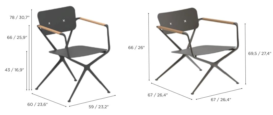 Садовый стул с подлокотниками Royal Botania Exes ARCH-00074234 - Вид №16