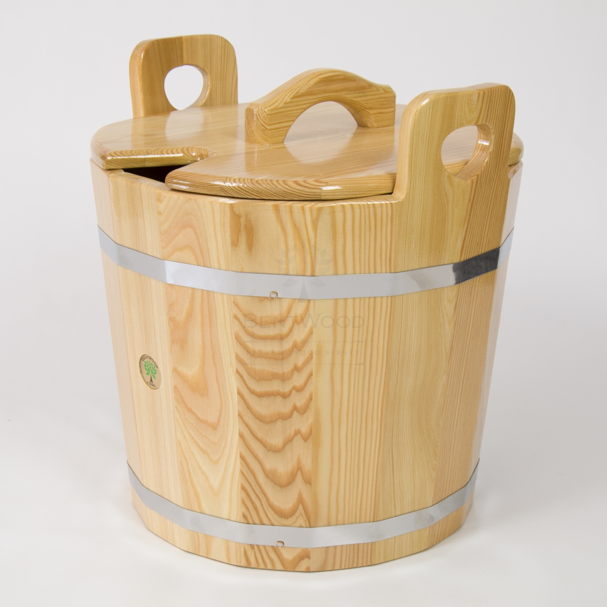 160 Запарник для бани с крышкой (лиственница натуральная) Alyarus  - Вид №3