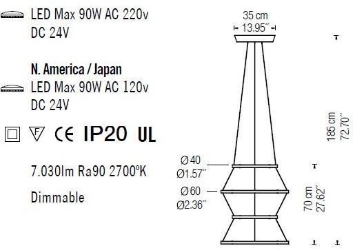 Светодиодный подвесной светильник из алюминия Bagues Santreyd sun-id-1383627 - Вид №1
