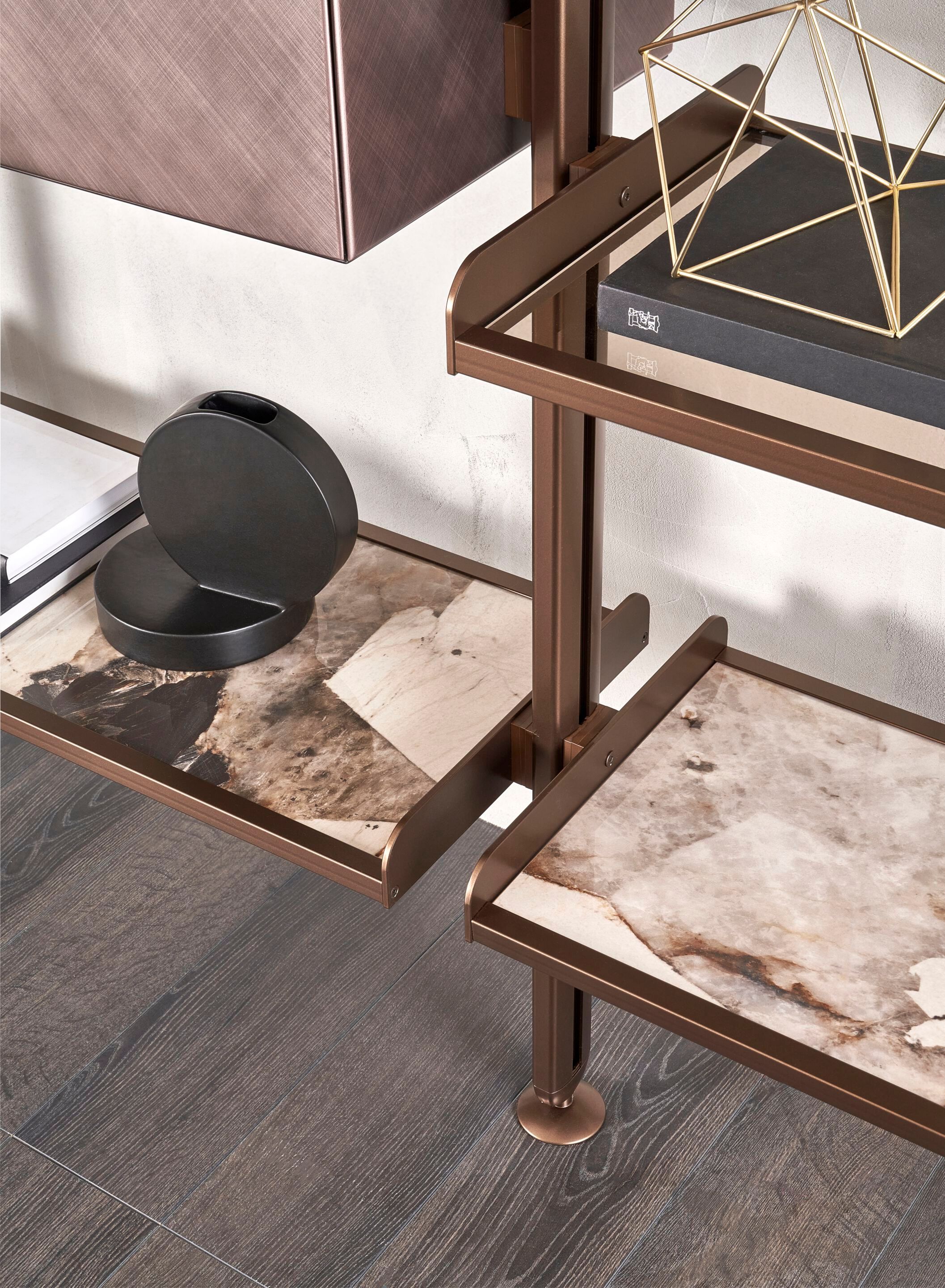 Книжный шкаф из алюминия с креплением пол-потолок или стена RIFLESSI TECHWALL ARCH-00062670 - Вид №2