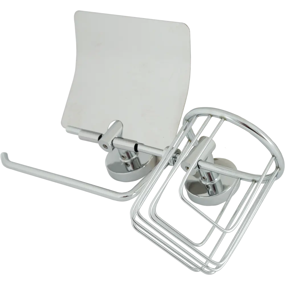 Держатель для туалетной бумаги и освежителя воздуха Mr Penguin «Sonata» цвет хром STLM-2099953 - Вид №1